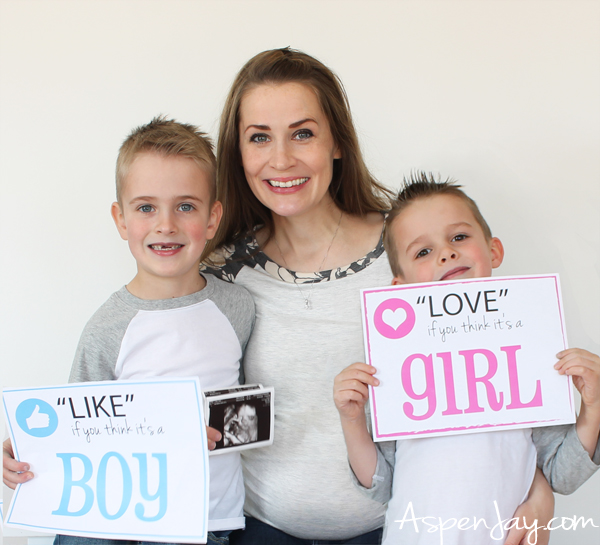 Cute Gender Reveal Ideas involving the entire family! Love these ideas!!! #genderreveal #genderrevealideas #babygenderreveal