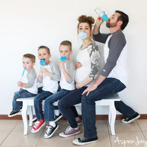 Cute Gender Reveal Ideas involving the whole family
