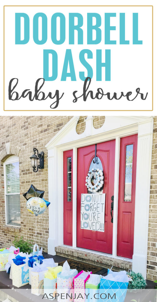 Is social distancing keeping you from throwing a baby shower? Why not surprise the new mama with a doorbell dash baby shower! Complete with gifts, games, and treats! Let her know she is loved!!! #quarantinebabyshower #surprisebabyshower #babyshowerideas