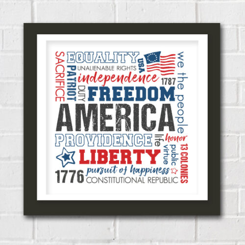 Free Patriotic Subway Art for the 4th of July