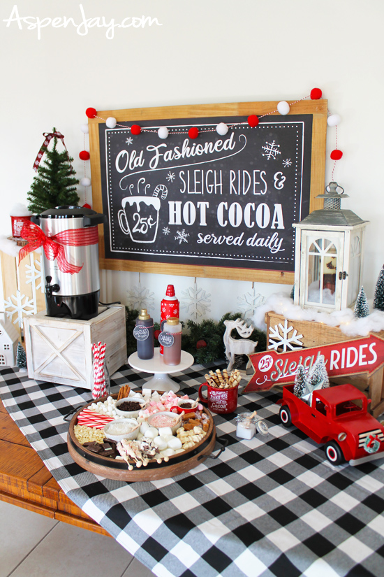 Holiday Entertaining: White And Gold Hot Chocolate Bar With The