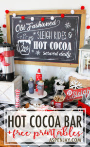 5 DIY Hot Chocolate Bar Tips + free printables - Aspen Jay