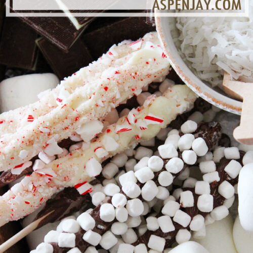 Hot Chocolate Stir Sticks how to. So easy to make and a favorite in any cup of hot cocoa! #hotcocoastirsticks #hotchocolate