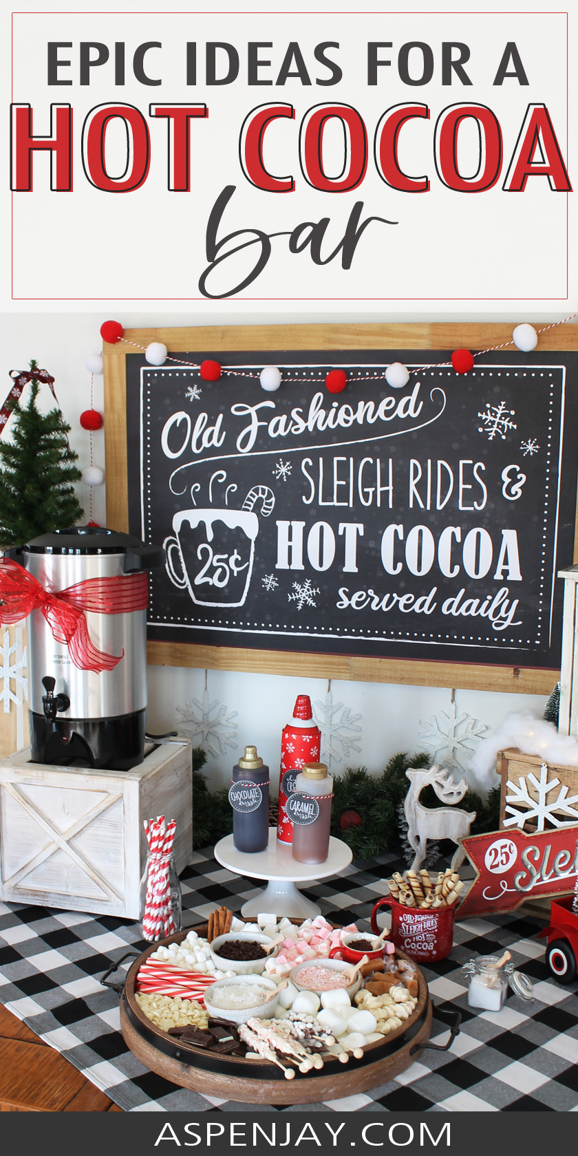 5 DIY Hot Chocolate Bar Tips + free printables - Aspen Jay