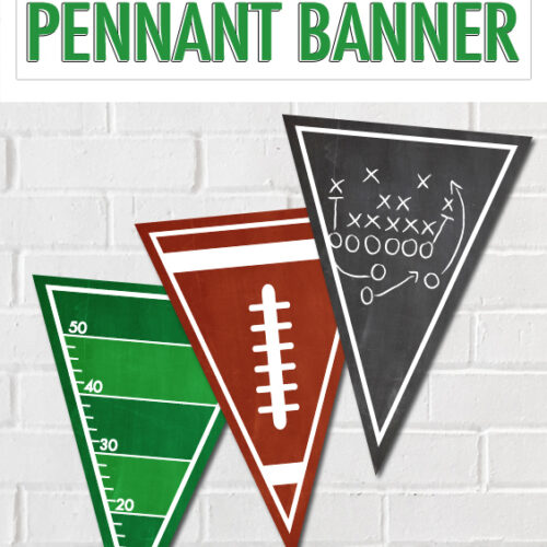 Football Pennant Banner – Game Day Free Printable