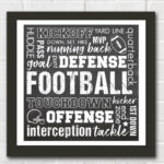 Use this subway themed free football printable to quickly and easily decorate for your next football themed party! #footballprintable #footballparty #footballsubwayprintable