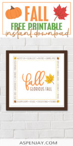 Free Fall Printable to easily add fall vibes - Aspen Jay