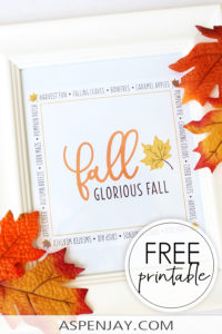 Free Fall Printable to easily add fall vibes - Aspen Jay
