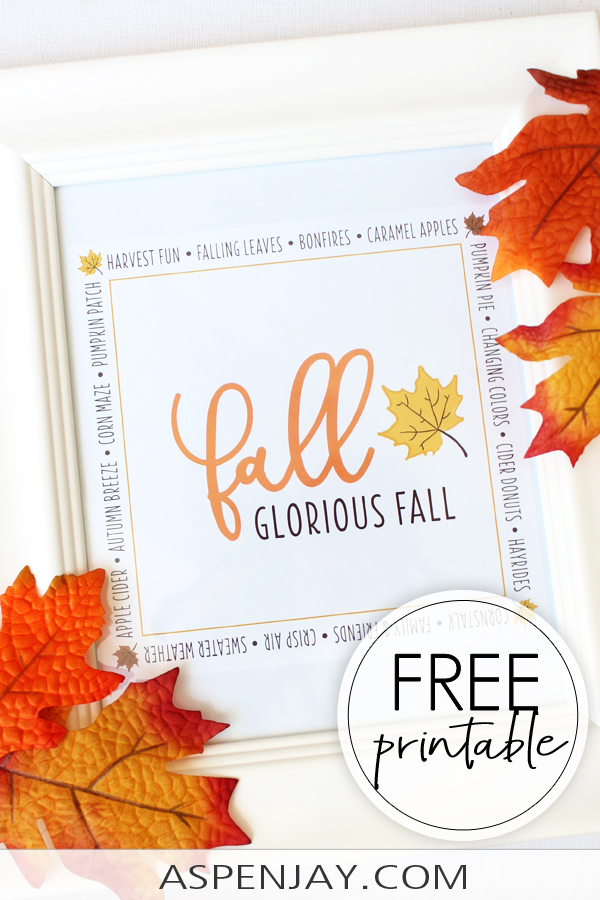 Autumn printable to quickly dress up your house for the season! #fallprintable #allthingsfall #autumntime