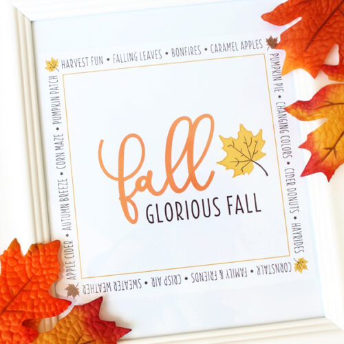 Free Fall Printable to easily add fall vibes