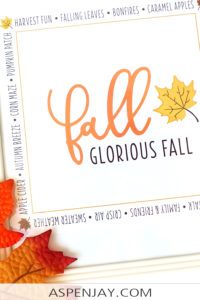 Free Fall Printable to easily add fall vibes - Aspen Jay
