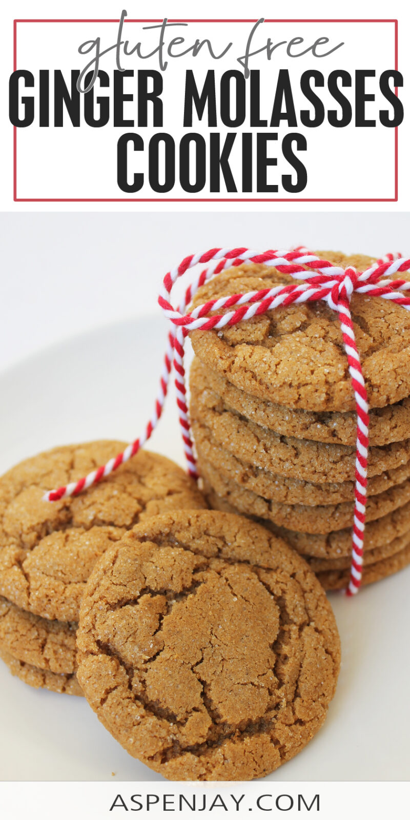 This oh so delicious Gluten Free Ginger Molasses Cookie Recipe will become your favorite ginger cookie of all time! #glutenfreecookies #gingermolassescookies