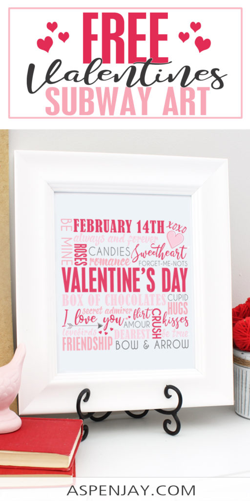 Quickly add love vibes to your home with this FREE printable Valentines Subway Art! All things Valentines, this is perfect decor for February! #valentinesart #valentinesprintable #valentinesfreebie