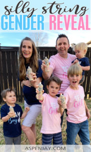Baby is a ... { Silly String Gender Reveal } - Aspen Jay