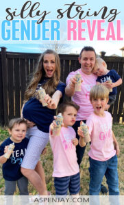 Baby is a ... { Silly String Gender Reveal } - Aspen Jay