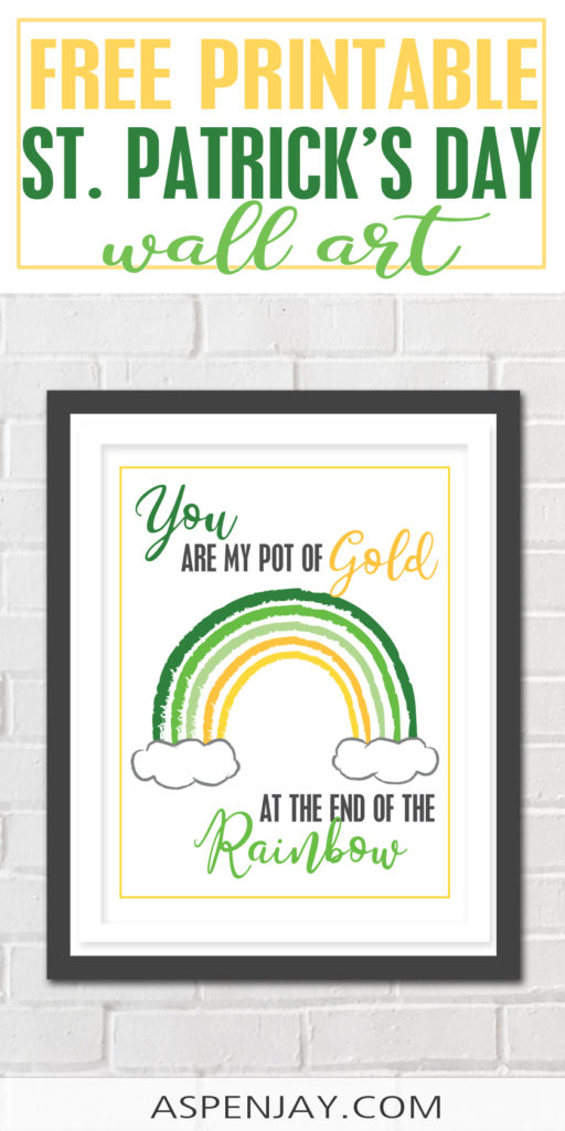 Download this FREE St. Patricks Day Wall Art Printable to add a little festive cheer to your home this March! #stpatricksdayart #stpatricksdayprintable
