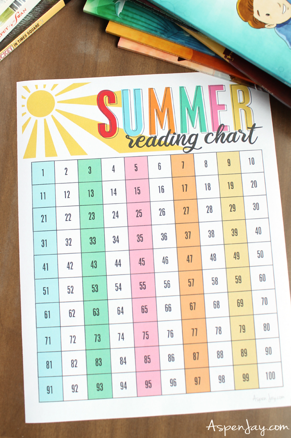 Free Summer Reading Chart Printable Aspen Jay