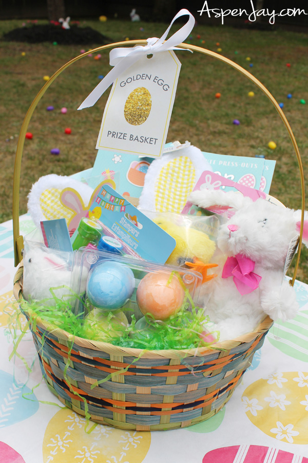 Easter prize basket for the golden egg finder! #egghunt #Easteregghunt