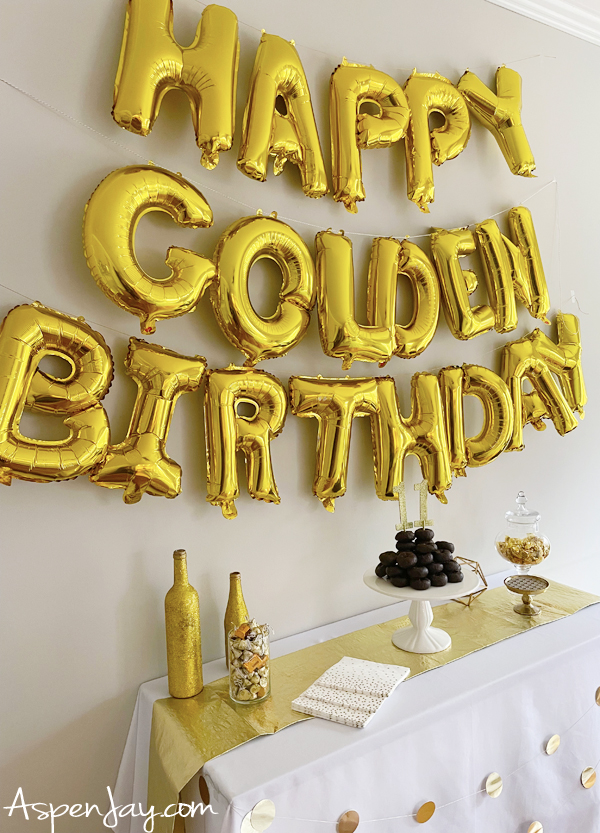 All your golden birthday questions answered plus 18 golden birthday ideas to make the milestone birthday absolutely perfect! #2 Decorate with gold EVERYTHING!