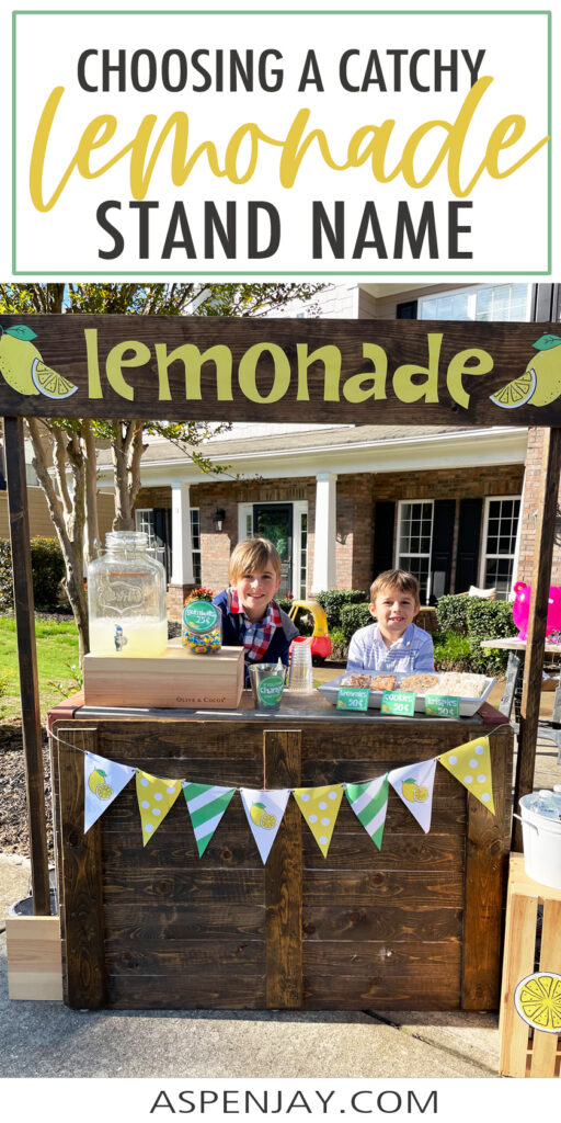 A comprehensive list of relatable lemonade stands names to inspire you and your kid's next lemonade stand enterprise. Free lemon themed printable banner included! 