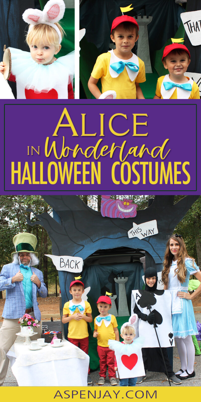 Creative DIY Family Alice in Wonderland Costumes for Halloween - Aspen Jay