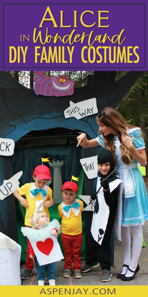 Awesome, budget friendly ideas for Alice in Wonderland costumes for the entire family!