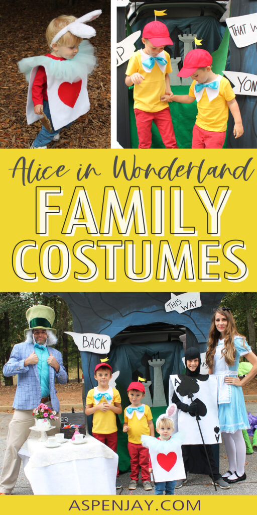 Alice in Wonderland family costumes that you are going to love! So easy to DIY!