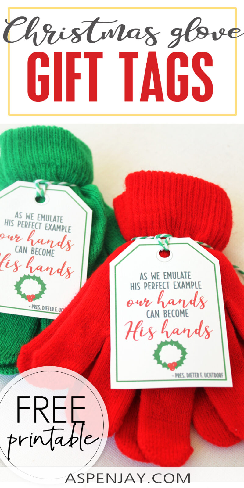 Christmas Glove Gift Tags – Free Printable - Aspen Jay