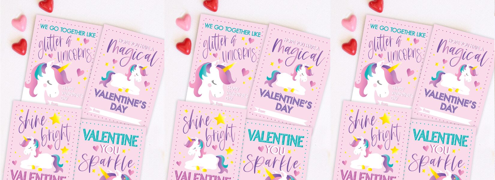 Magically Cute Unicorn Valentines Cards Kids Will Love – Free Printable