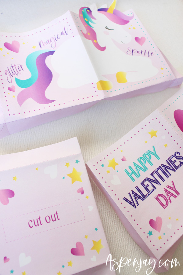 An Enchanting Unicorn Valentines Box Idea FREE Printable Easy DIY