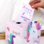 Gorgeous FREE unicorn valentines printables