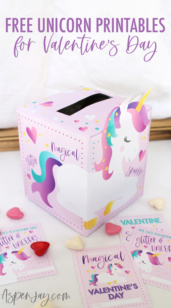 Magically Cute Unicorn Valentines Cards Kids Will Love – Free Printable ...