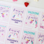 GORGEOUS free printable Unicorn Valentine's Day cards you will love!