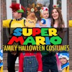 Need a fun and easy family costume theme for Halloween? Level up with these DIY Super Mario Family Costumes!