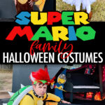 Need a fun and easy family costume theme for Halloween? Level up with these DIY Super Mario Family Costumes!