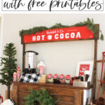 The perfect Christmas themed hot chocolate station! Love these ideas and the FREE printables!