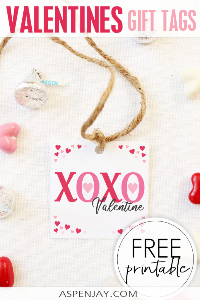 These FREE printable Valentine tags are perfect to attach to the goodies and treats your child will be handing out at school.