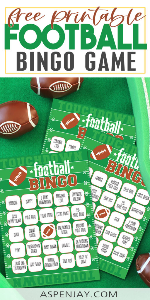 Free printable football bingo cards