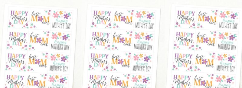 These FREE printable Happy Mother's Day gift tags are a perfect touch to any little bag of treats, cookies, or chocolates to the the wonderful mothers in your life!