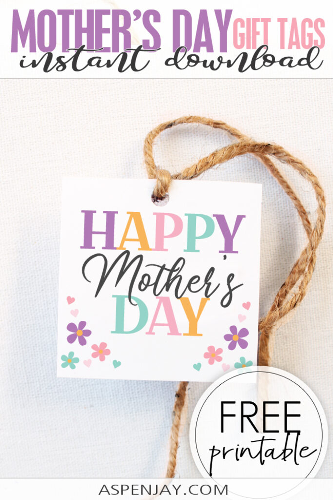 These free printable Mother’s Day gift tags are a sweet and simple way to make any gift extra special for Mom this year!