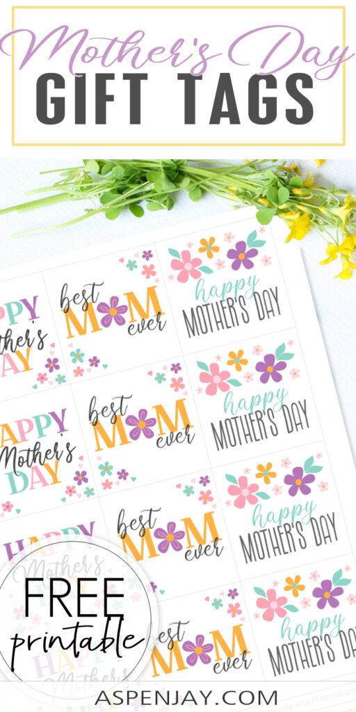 These Happy Mother's Day gift tags are a perfect touch to any little bag of treats, cookies, or chocolates to the the wonderful mothers in your life!