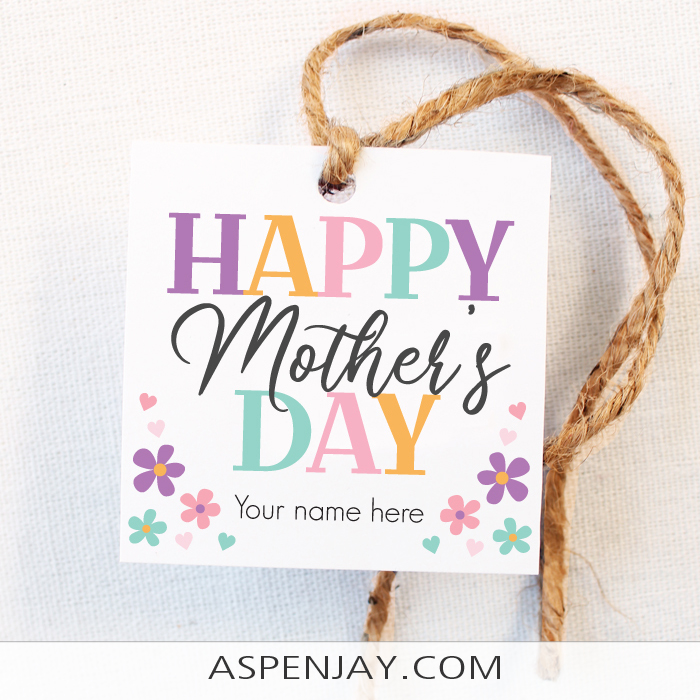Editable Mother's Day Gift Tags