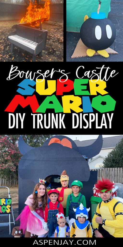 This DIY Super Mario trunk for trunk-or-treat night was such a hit! 🏰✨ From Bowser’s Castle to homemade Bowser's minions, it’s the perfect mix of creative, nostalgic, and fun. Save this idea for your next trunk-or-treat!