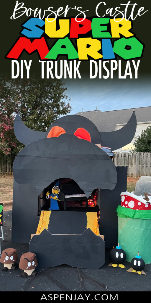EPIC ideas for creating a Super Mario trunk for a trunk-or-treat! Tons of ideas to save and pin! 