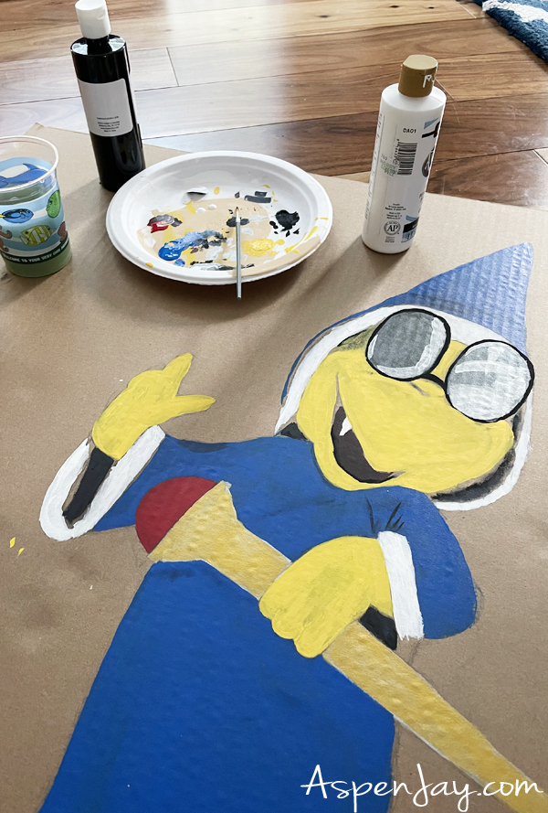 DIY Super Mario Trunk Props for Halloween. Creating Bowser's loyal assistant Kamek.