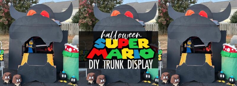 Turn your car into Bowser’s Castle with this DIY Super Mario trunk idea! 🎃 Complete with Goombas, Bob-ombs, Piranha Plants, and glowing castle eyes, this trunk-or-treat is packed with handmade Super Mario details everyone will love.