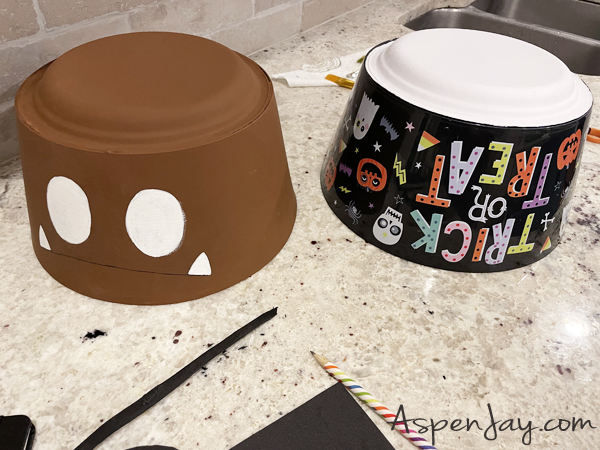 Creating the GOOMBAS for a Super Mario Trunk of Bowser's Castle. 