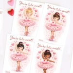 Free printable ballerina Valentine cards your little dancer will love! Perfect for classroom exchanges, ballet classmates, and dance friends. Easy to print at home and ready in minutes.