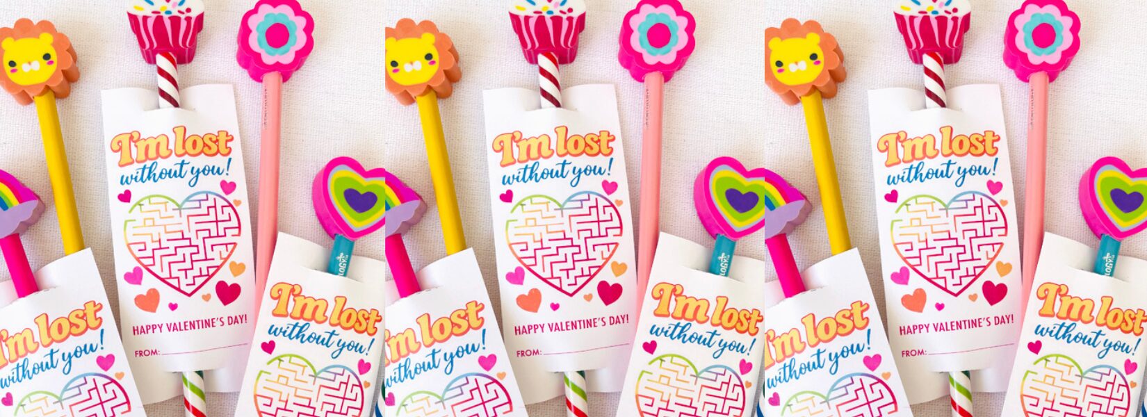 Free Maze Valentine Cards (Non-Candy Pencil Printable)