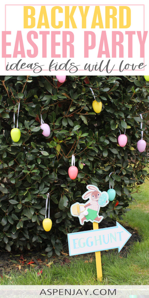 backyard Easter party ideas with decorations egg hunt and outdoor setup